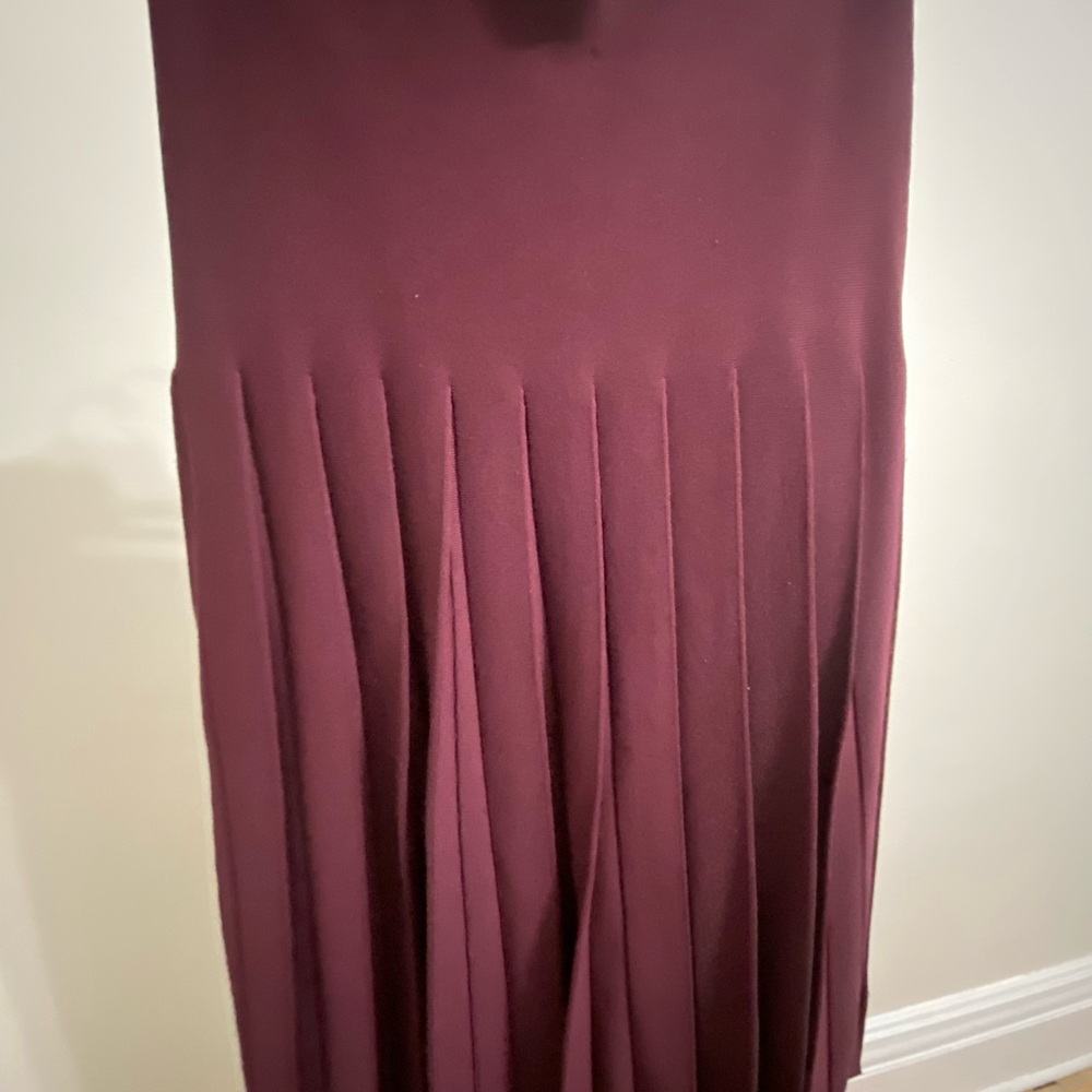Chic Wine Midi Skirt